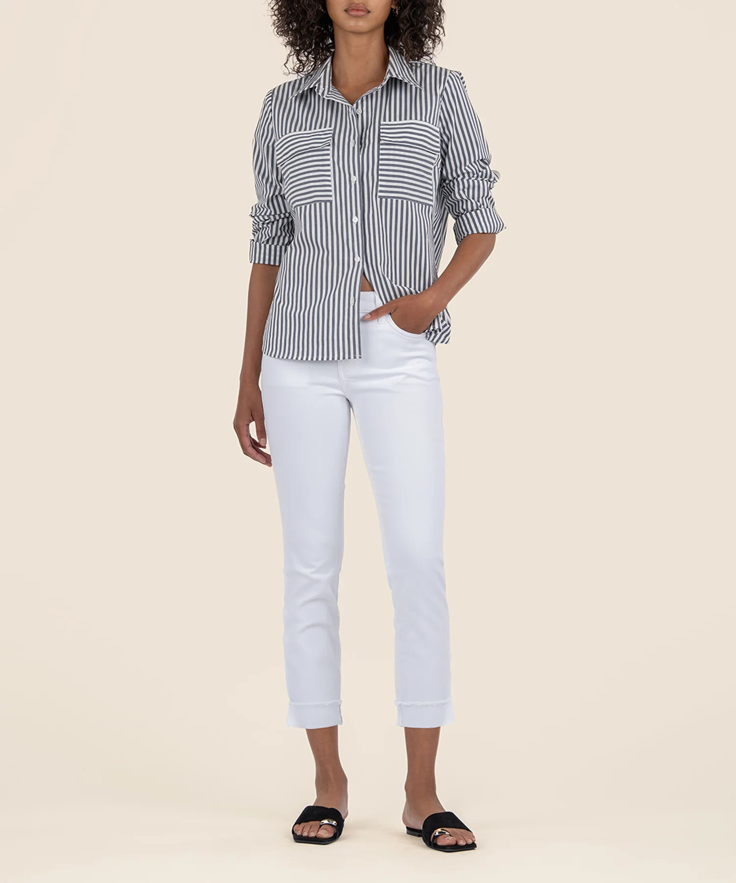 Amy Mid Rise Crop Straight Leg - Kut from the Kloth | Kut From Kloth