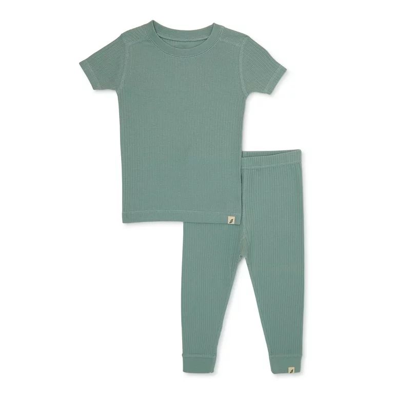 easy-peasy Toddler Unisex Short Sleeve Top and Pants Pajama Set, 2-Piece, Sizes 12M-5T | Walmart (US)