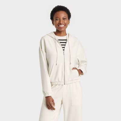 Women's Sandwash Hooded Zip-Up Sweatshirt - A New Day™ | Target