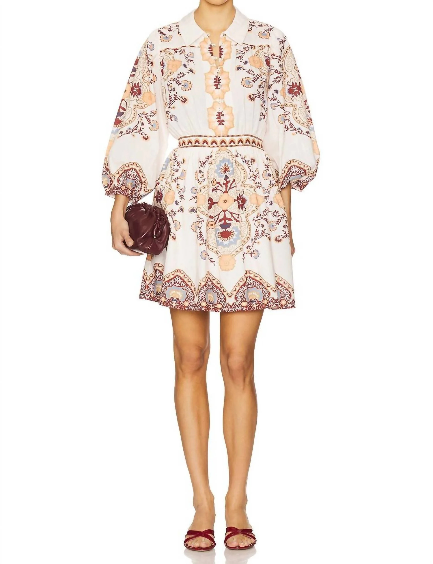 Leigh Mini Dress In Ivory Multi | Shop Simon