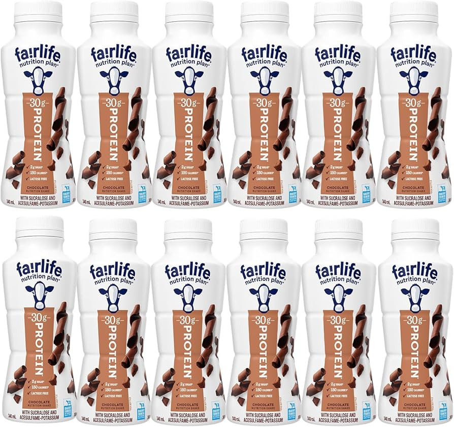 (Pack of 12) Fairlife Nutrition Plan, High Protein Chocolate Shakes 11.5 Fl.o.z | Fairlife Protei... | Amazon (US)