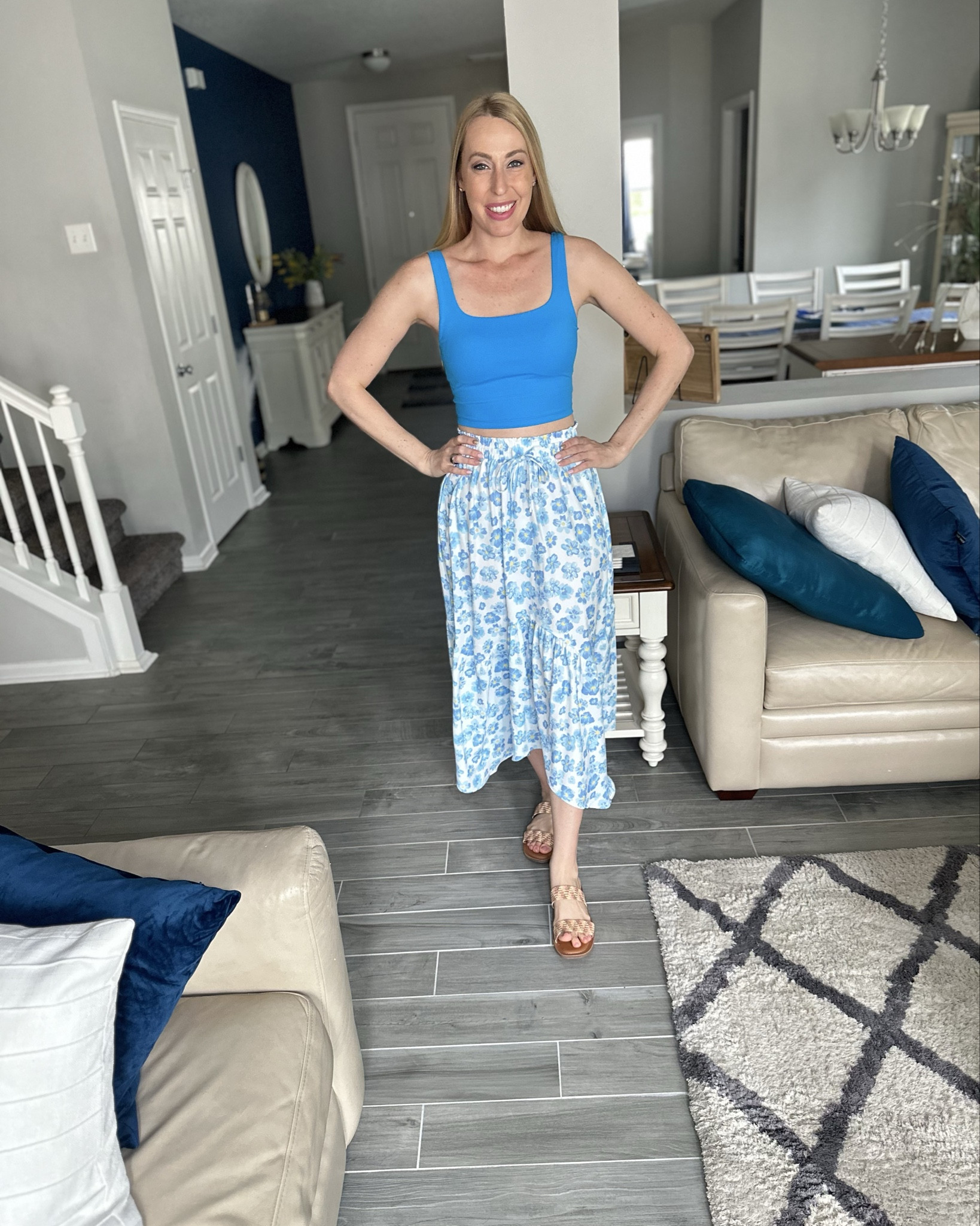 Crop top and maxi skirts
💙 this active crop top has a built in bra and is so comfortable 
💙 this skirt is fun and flowy.  
💙wearing small in it, fits true to size and I am 5’10”


#LTKWatchNow #LTKStyleTip #LTKFindsUnder50