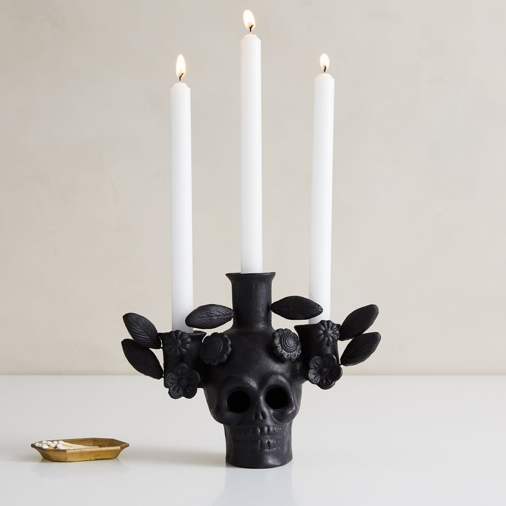 Terracotta Skull Candleabra | West Elm (US)