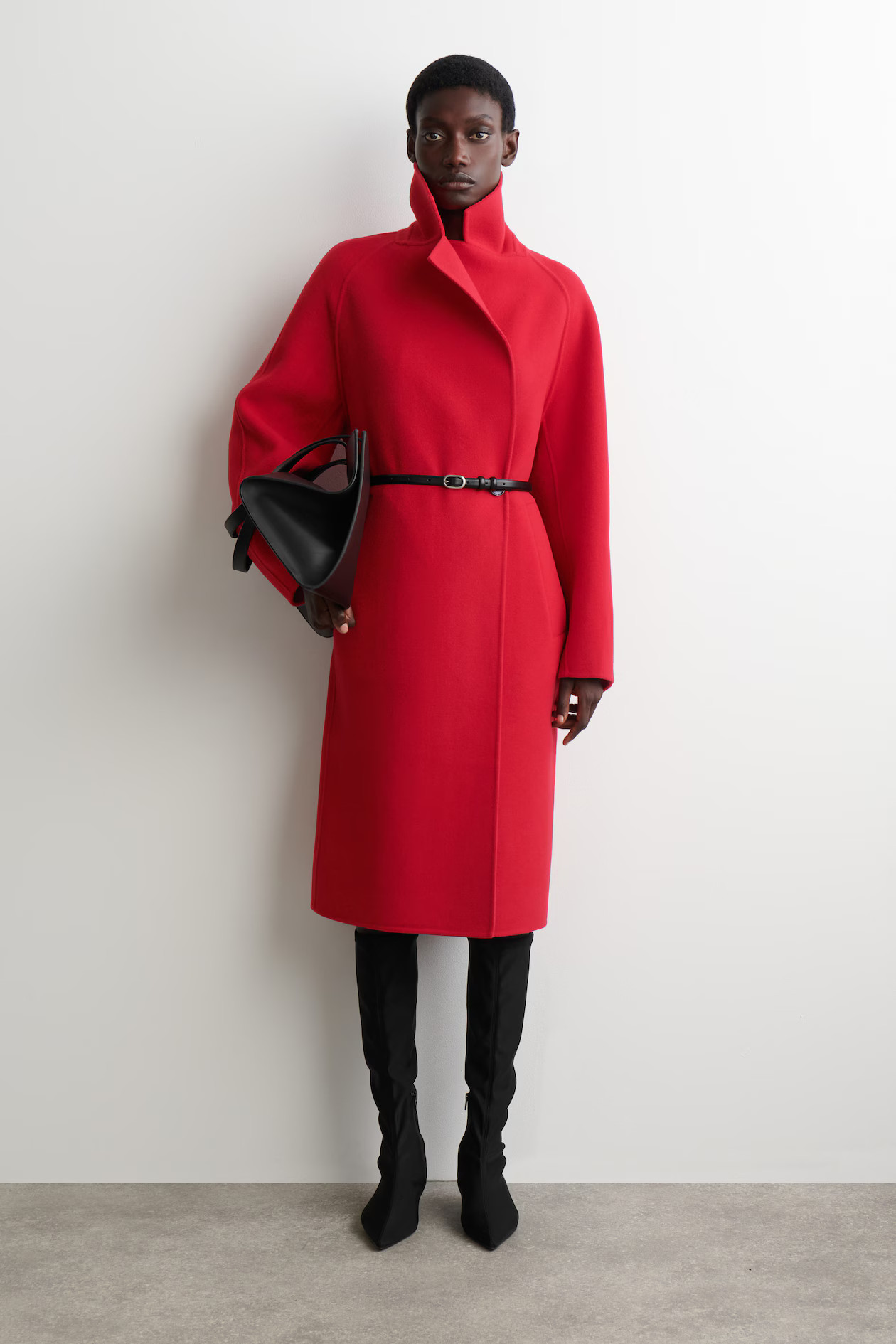 OVERSIZED DOUBLE-BREASTED WOOL COAT - RED | COS US | COS (US)