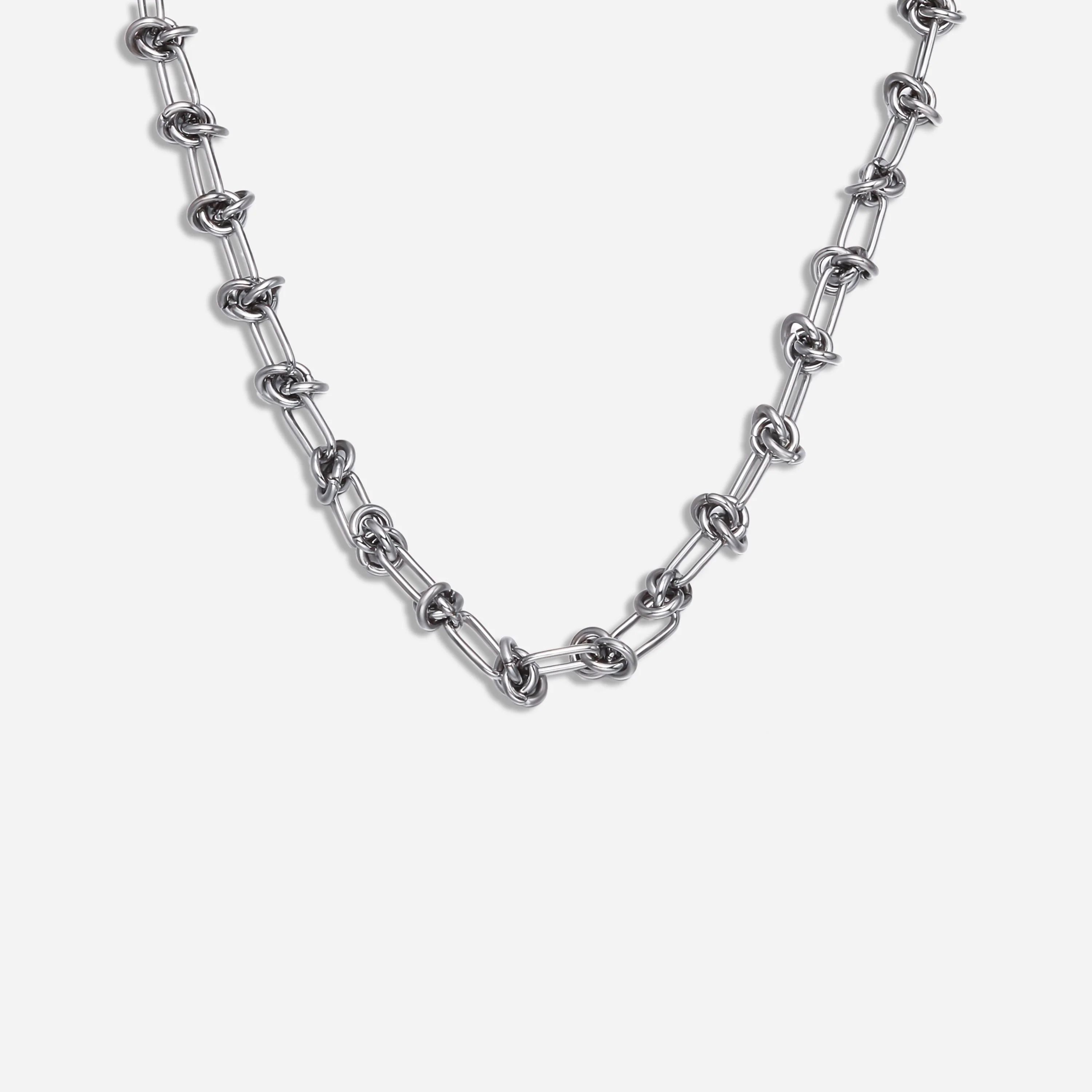 Hannah Knotted Silver Chain Necklace | Victoria Emerson