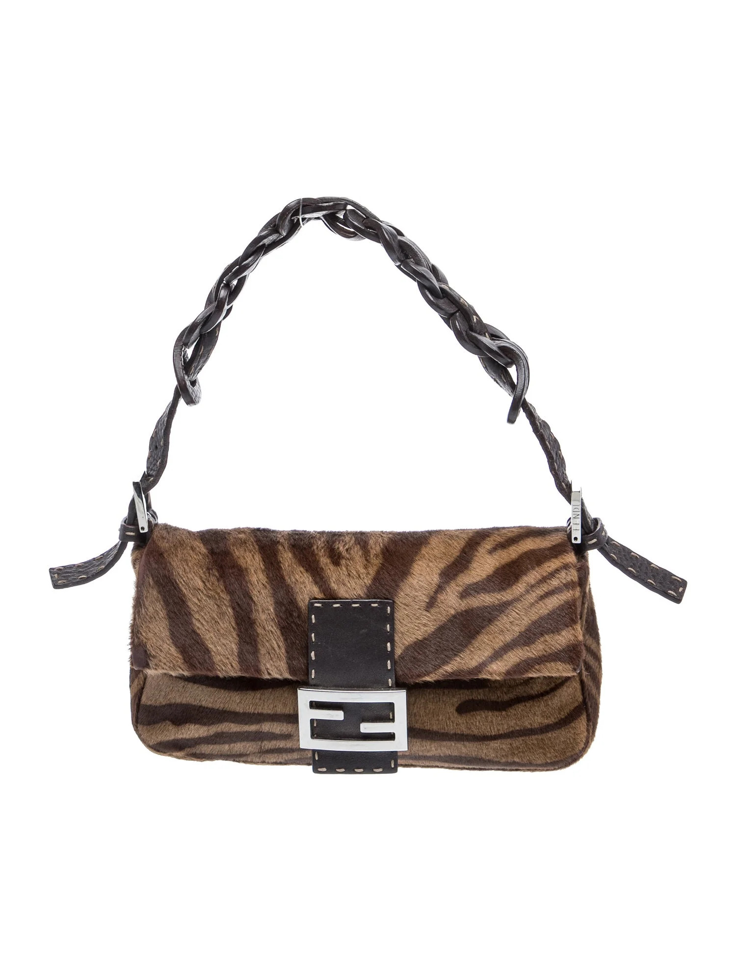 Fendi Zucca FF Baguette - Brown Shoulder Bags, Handbags - FEN424224 | The RealReal | The RealReal
