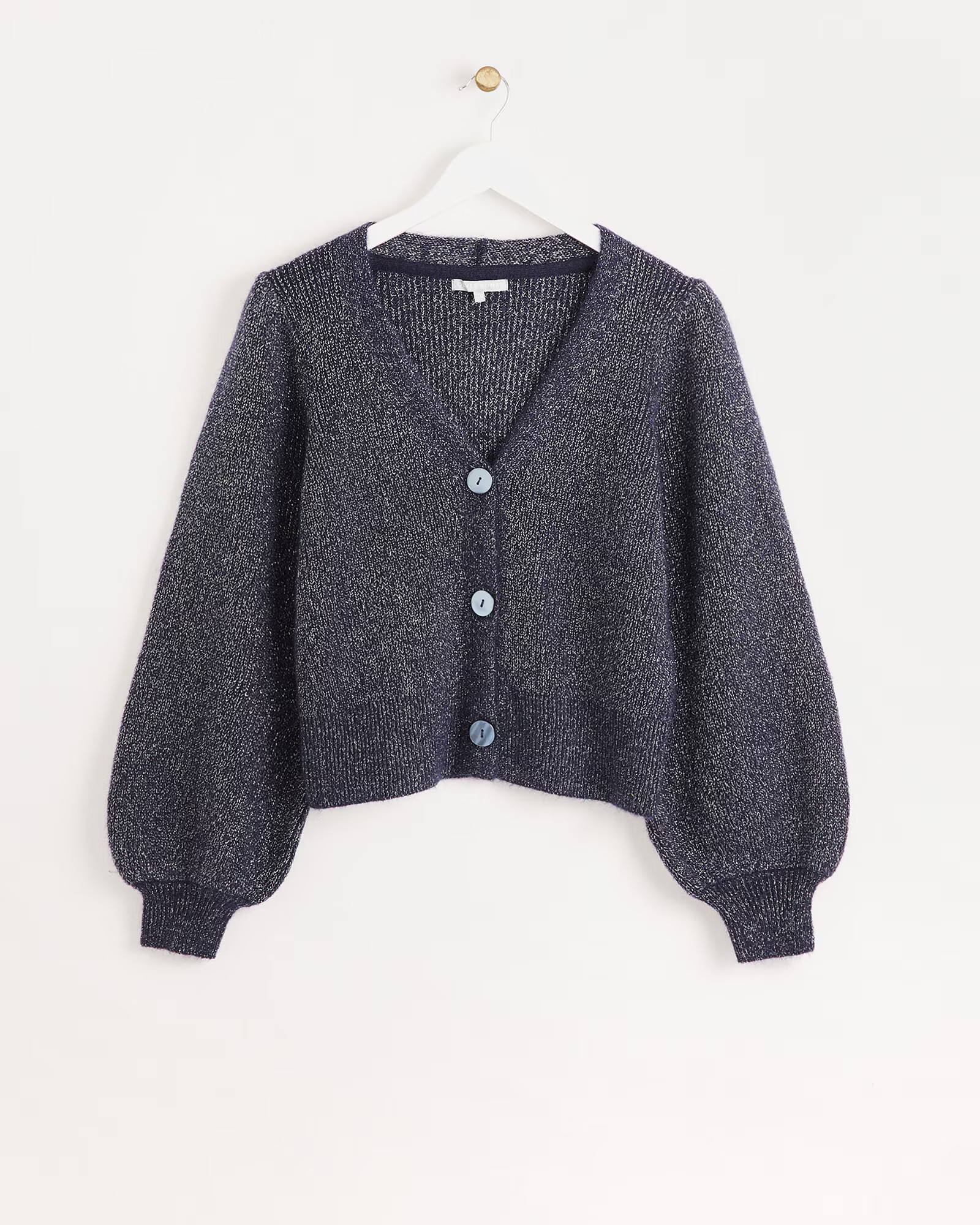 Sparkle Navy Blue Knitted Cardigan | Oliver Bonas (Global)