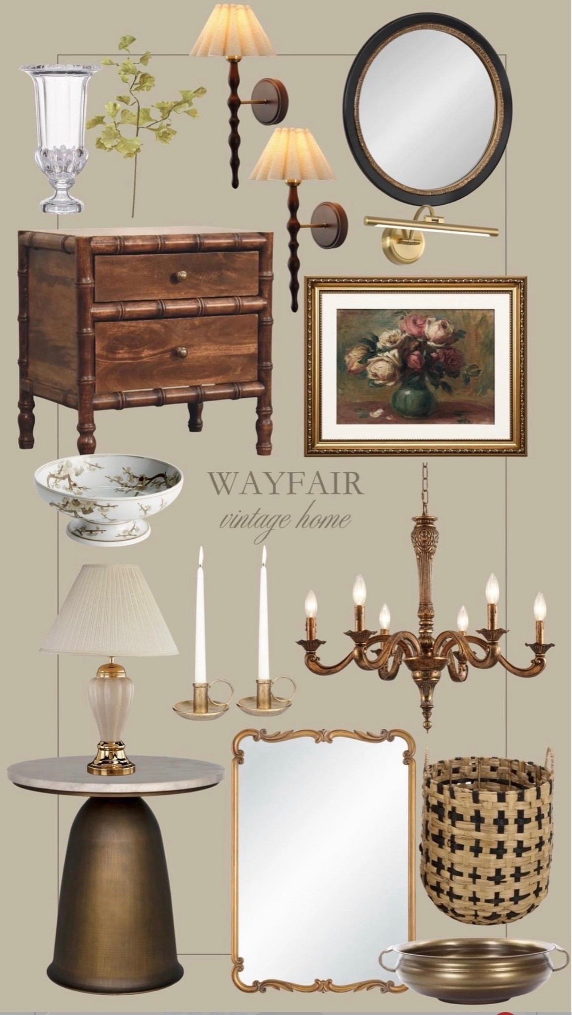 Vintage home favorites from @Wayfair ✨How pretty is this antique nightstand, and these vintage lighting fixtures? All are such great prices, too. 

#ad #wayfair #wayfairpartner

#LTKHome