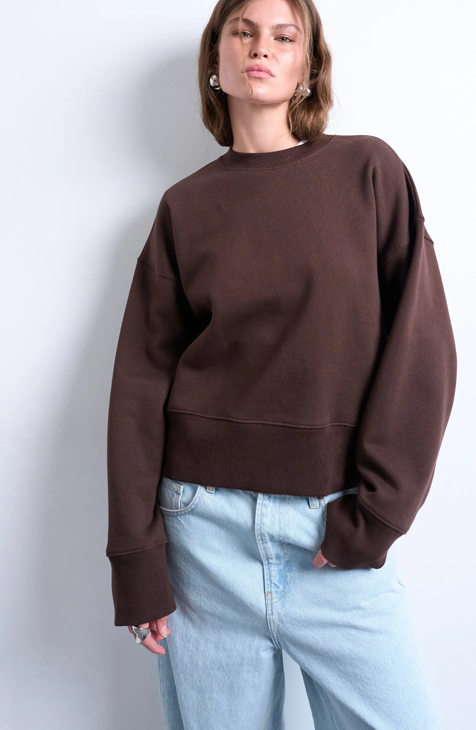 Premium Heavyweight Cotton Blend Sweatshirt | Nordstrom