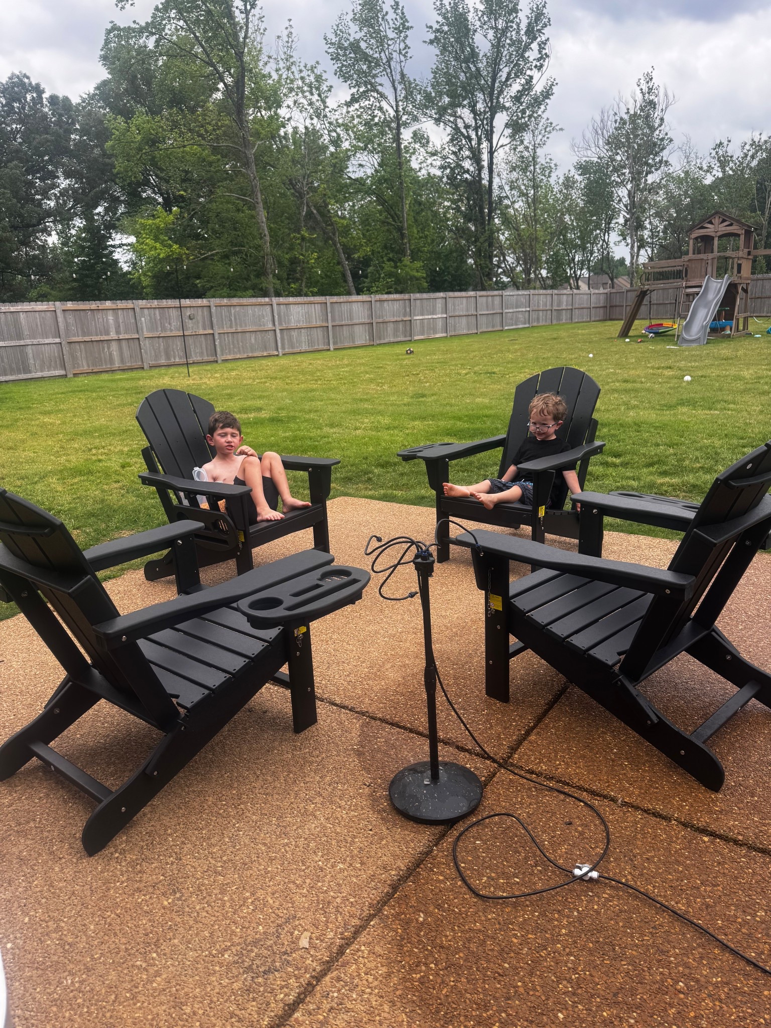 Our new chairs came in and I got them all put together. These are super sturdy and even have a stand to hold your cup, phone and a book or iPad. 

#LTKHome #LTKFamily #LTKSeasonal