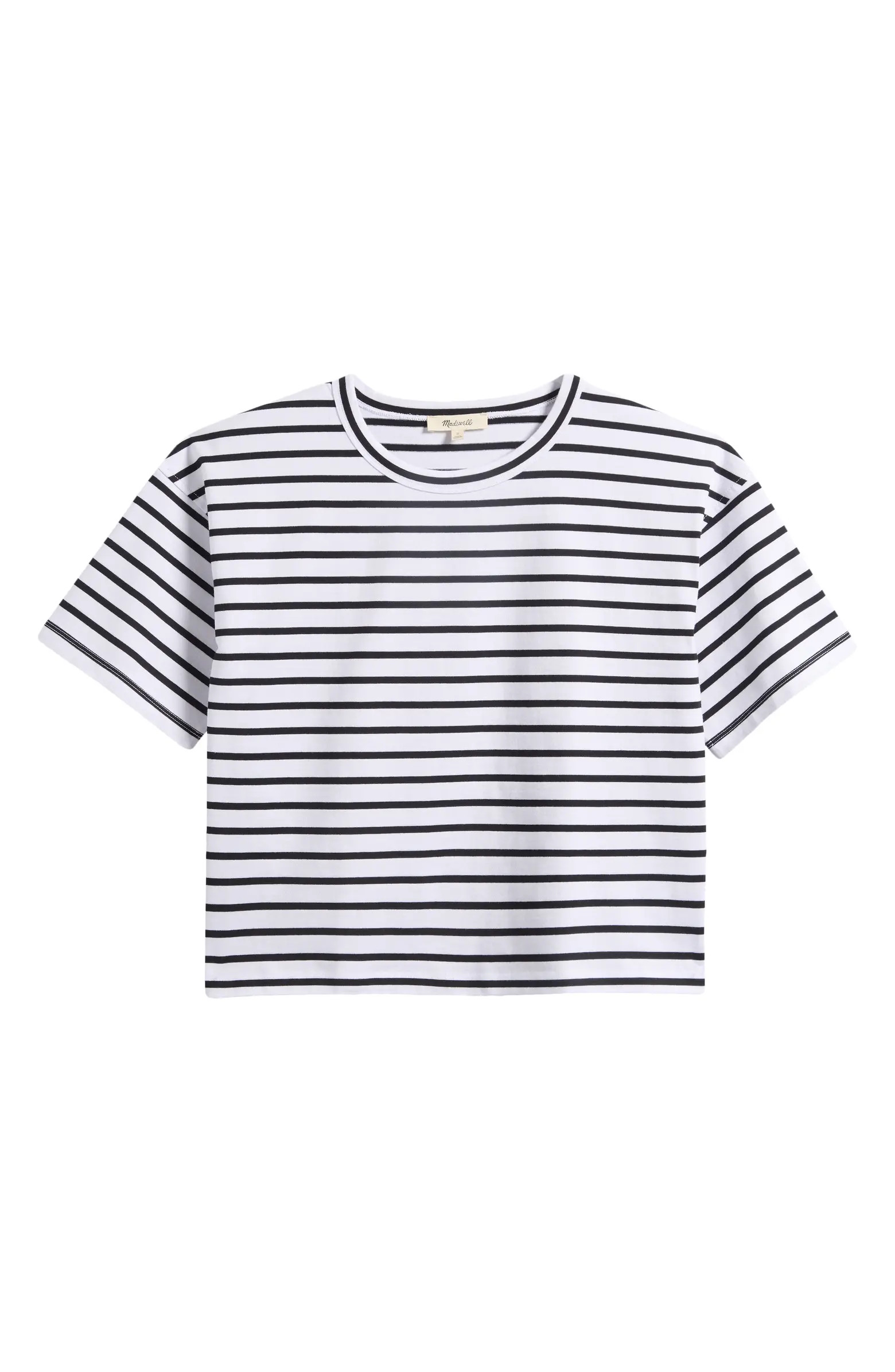 Madewell Everyday Boxy Cotton Crop T-Shirt | Nordstrom | Nordstrom