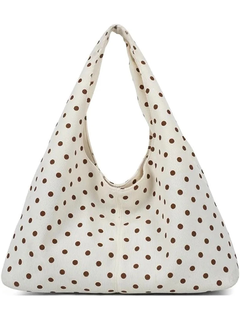 SPEKSEE Polka Dot Hobo Bag for Women Trendy Slouchy Shoulder Bag Soft Handbag Underarm Purse For ... | Walmart (US)