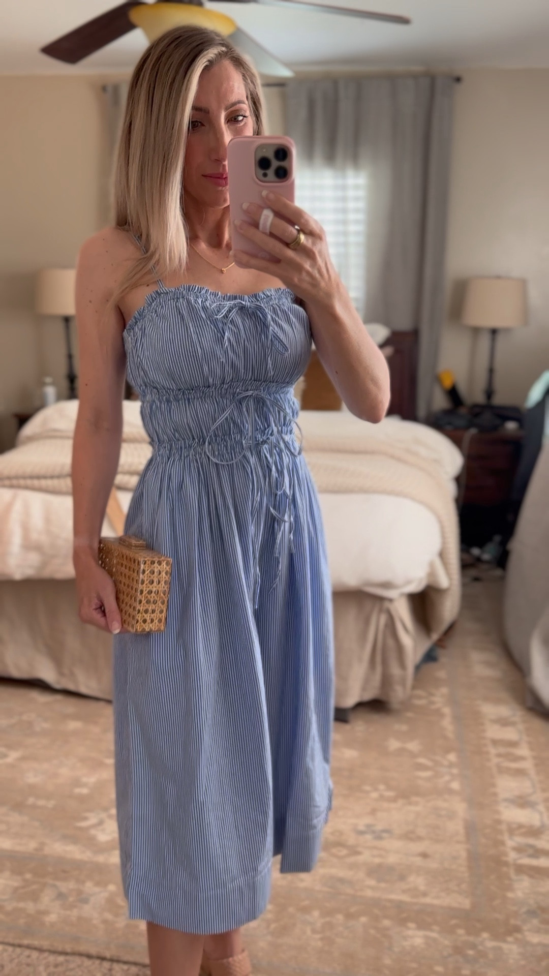 The perfect memorial Day dress! TTS - wearing XS. Memorial Day dress, Memorial Day, Dress for Mother’s Day, Mother’s Day, Mother’s Day outfit, blue and white dress, Walmart dress, trending dress, spring dress, spring shower dress, shower dress, baby shower dress, spring wedding guest dress. Callie Glass 

#LTKWedding #LTKSeasonal #LTKFindsUnder50