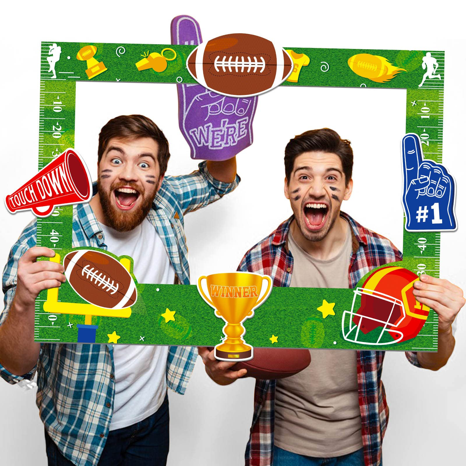 Super Bowl Game Photo Frame Party Supplies Decoration Large Size,Football Sport Game Day Party Su... | Amazon (US)