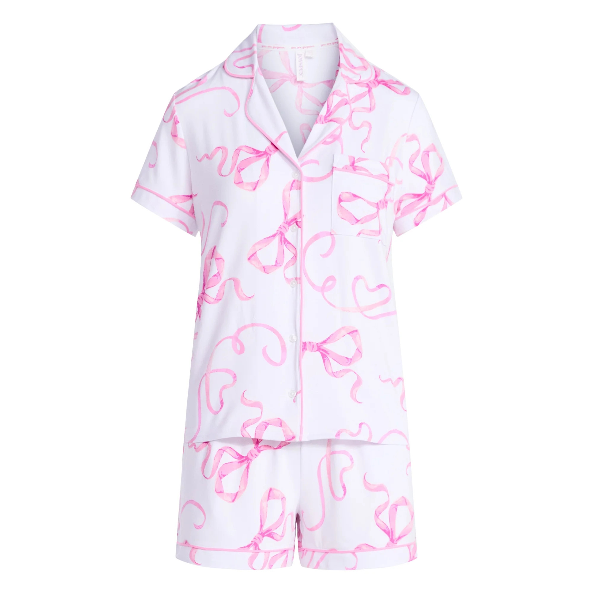 Joyspun Women’s Dreamy Soft Collection Bridal Knit Top and Shorts Pajama Set, 2-Piece, Sizes XS... | Walmart (US)