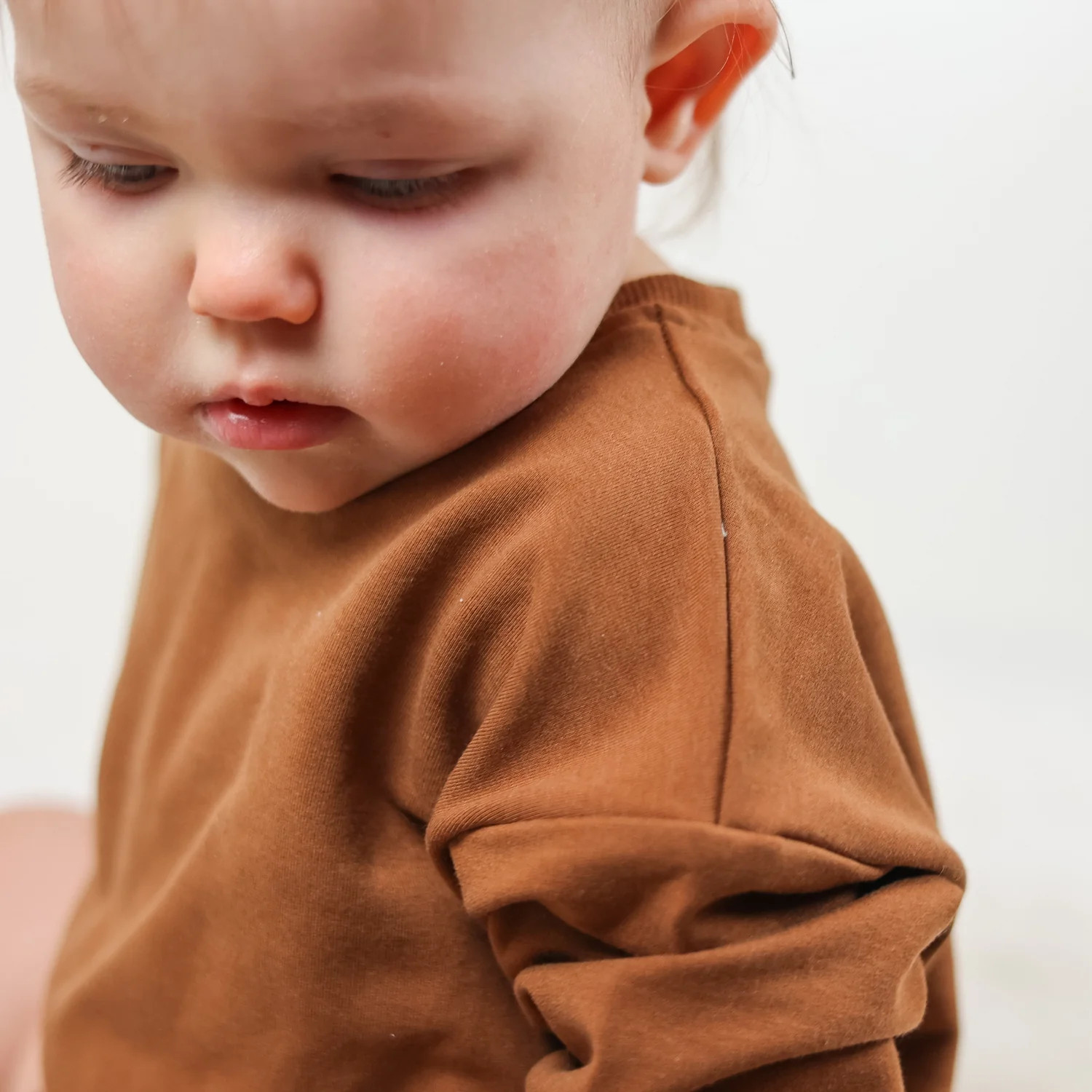 Crew Neck Romper- Bark | millie + roo