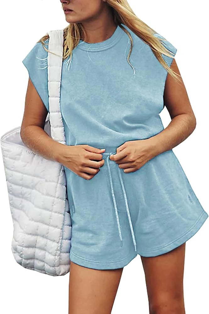 Womens 2024 Jumpsuits Open Back Romper One Piece Active Tracksuits Sweatsuits Outfits | Amazon (US)