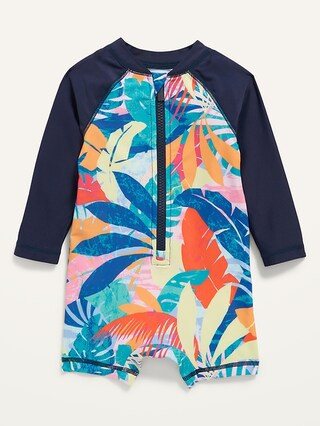 Long-Sleeve One-Piece Rashguard Swimsuit for Baby | Old Navy (US)