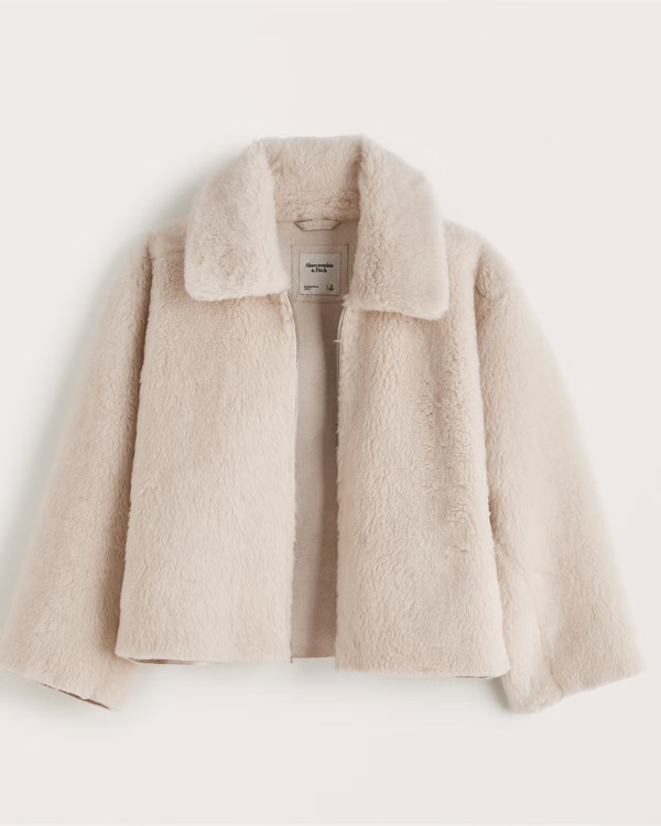 Women's Faux Fur Trucker Jacket | Women's New Arrivals | Abercrombie.com | Abercrombie & Fitch (US)