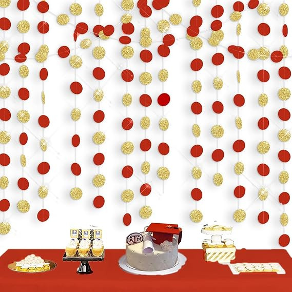 Graduation Decorations Red Gold 2025/Red Gold Party Decorations/Valentines Day Decorations Red De... | Amazon (US)