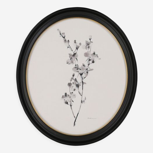 Soft Florals Oval Wall Art 39x34cm | TK Maxx