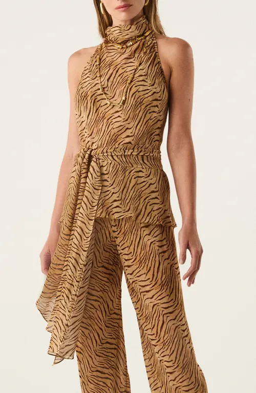 ViX Paula Hermanny Ro Semisheer Halter Cover-Up Top in Multi at Nordstrom, Size Large | Nordstrom
