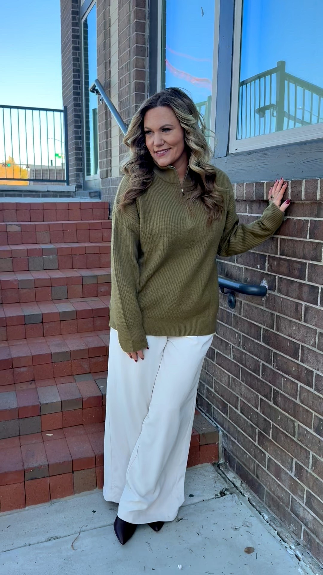 Effortless layers and classic neutrals make this one of those outfits you can rely on. Comfortable enough for everyday wear but polished enough to feel confident wherever the day takes you! 

Workwear, Everyday outfit, Work outfit, Quarter zip, Elevated everyday, OOTD, Wide leg trousers, Booties, Olive green zip, Office look, Audrie Dollins 

#LTKHoliday #LTKWorkwear #LTKSeasonal