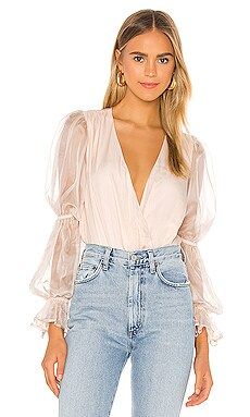 Lovers and Friends Mia Bodysuit in Blush Pink from Revolve.com | Revolve Clothing (Global)