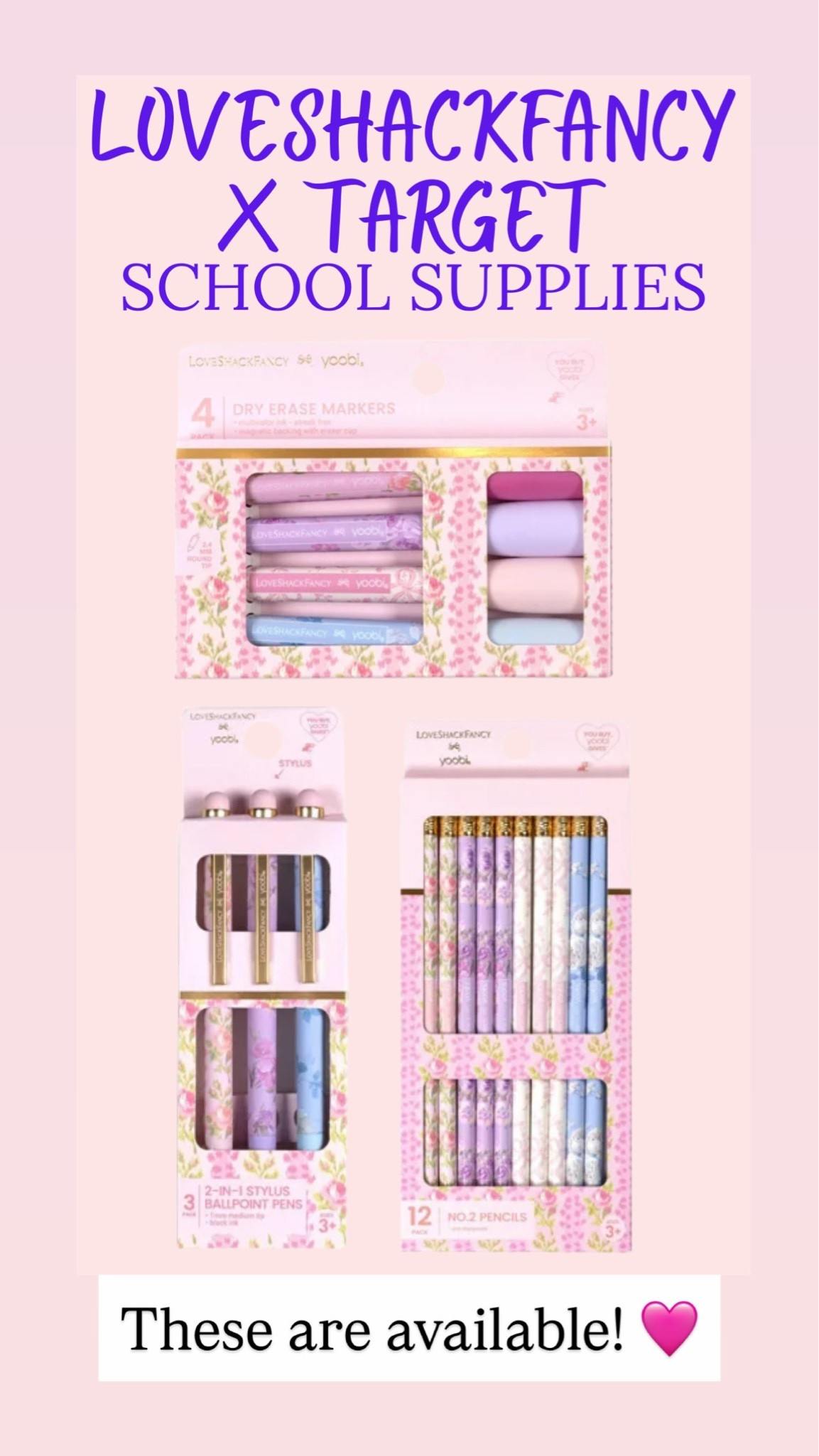 LoveShackFancy x Target are available! I love these pencils, pens and highlighters.

#LTKKids