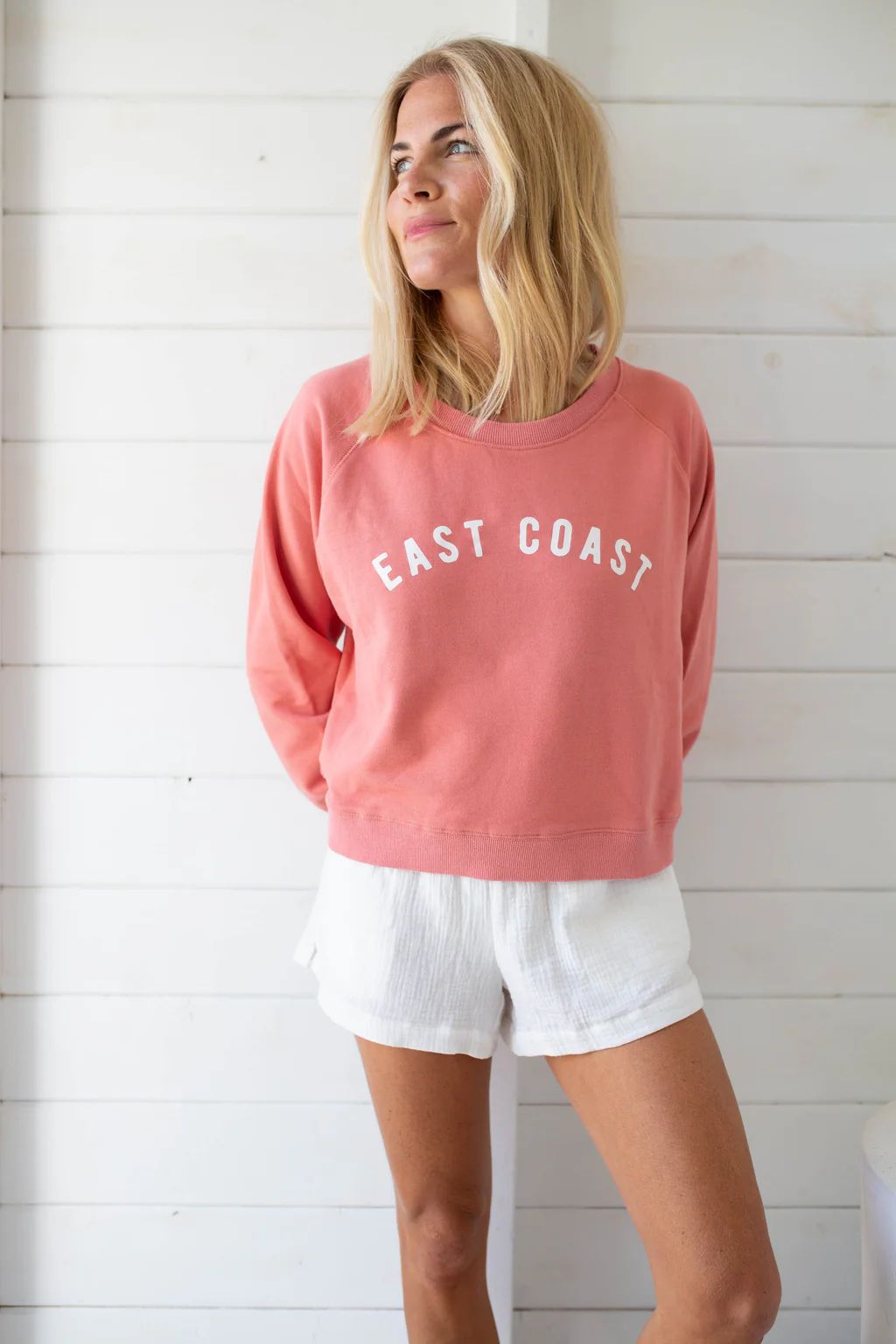 Graphic East Coast Sweatshirt - Vintage Coral | Marea