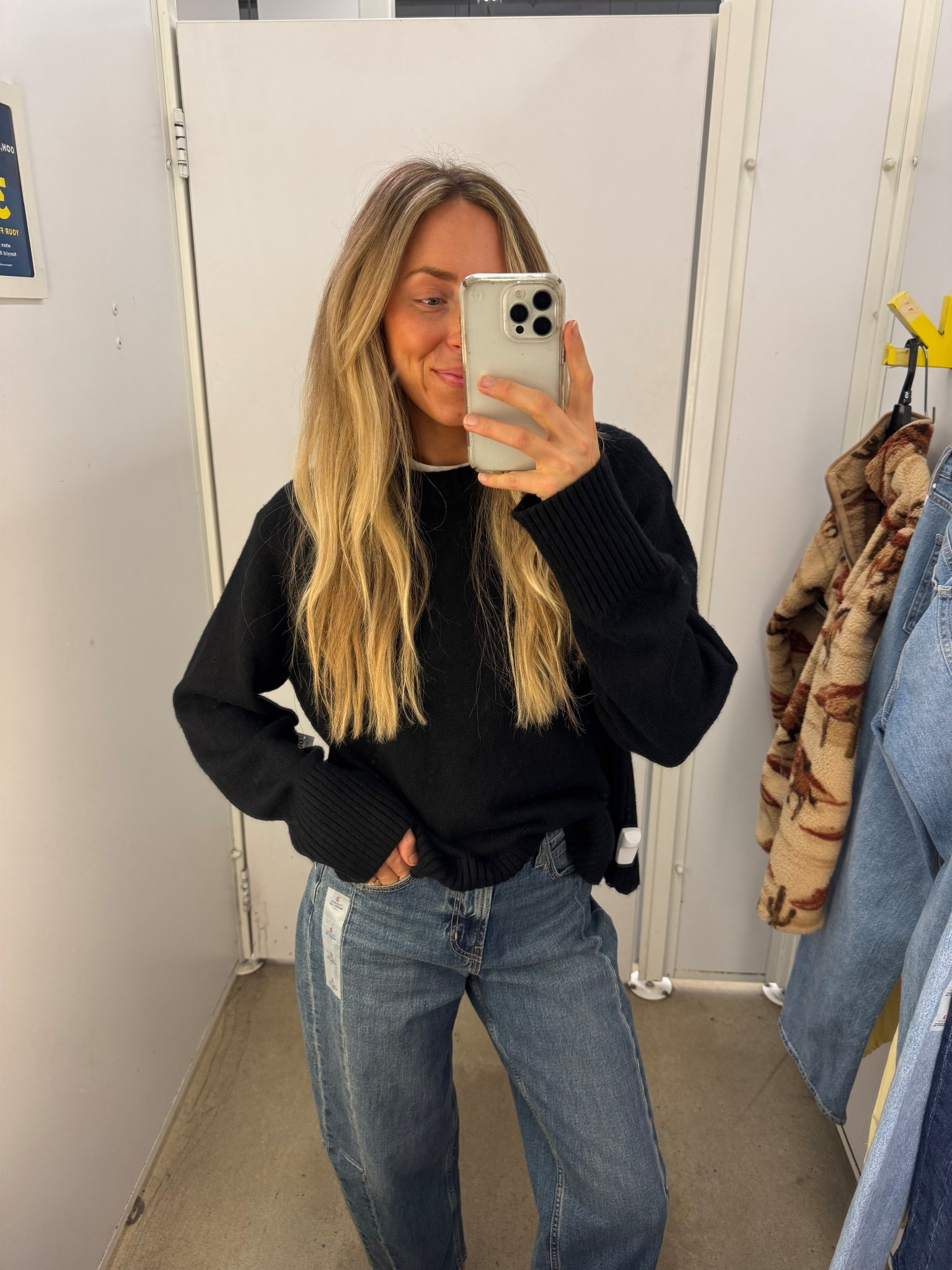 Size large sweater 
Tts jeans 