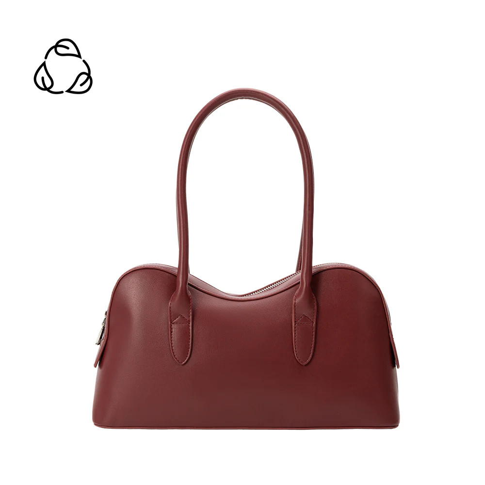 Burgundy Tilda Recycled Vegan Leather Shoulder Bag | Melie Bianco | Melie Bianco