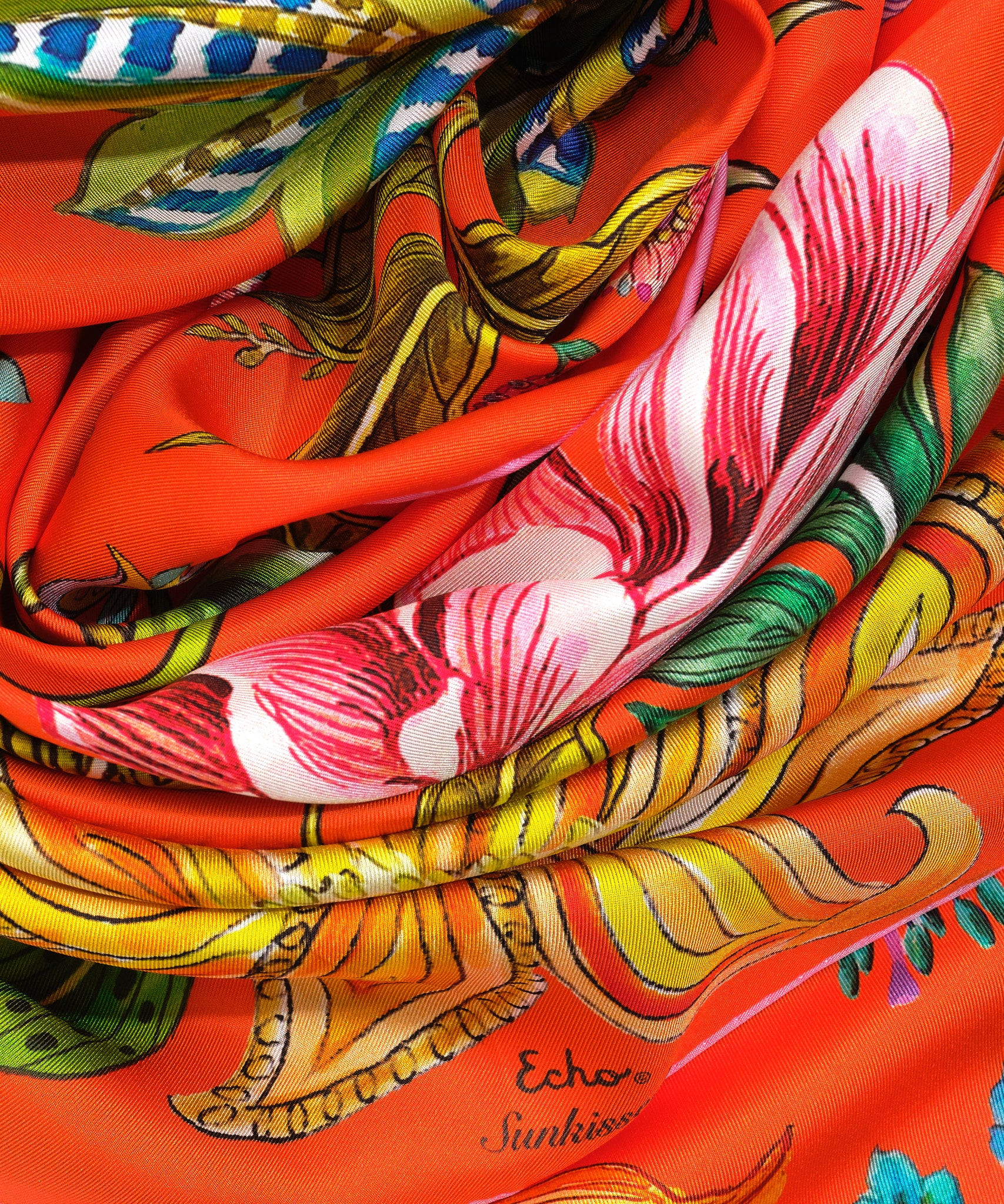 Scarfs | Sunkissed Silk Square Scarf | Echo | Echo New York