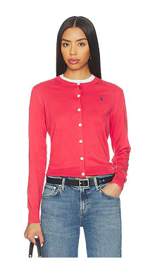 Polo Ralph Lauren Pima Cotton Cardigan in Brick Red from Revolve.com | Revolve Clothing (Global)