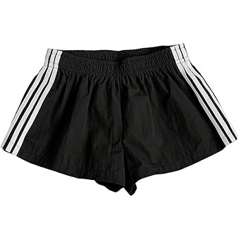 MakeMeChic Women's Striped Summer Shorts Workout Running Shorts Mini Micro Sweat Track Shorts Gym... | Amazon (US)