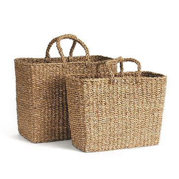 Seagrass Tote Baskets (Set of 2) | West Elm (US)