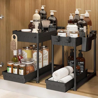 Kitchen Storage Organizer with Adjustable Shelves and Spice Rack | Wayfair North America