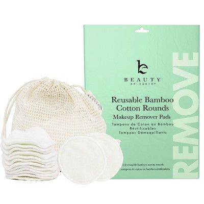 Beauty by Earth Reusable Bamboo Makeup Remover Pads - 14 Cotton Pads for Face | Target