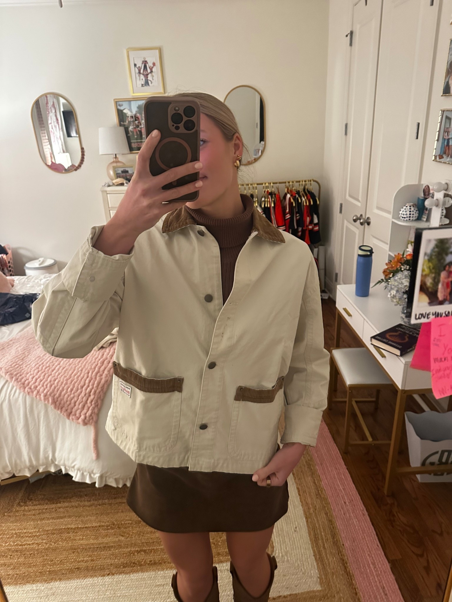 Old navy barn jacket- I got a medium to be able to layer underneath! 