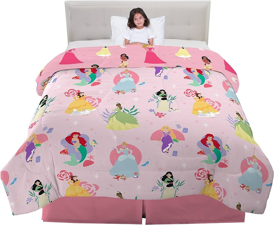 Franco Kids Bedding Soft Microfiber Comforter, Full, Disney Princess | Amazon (US)