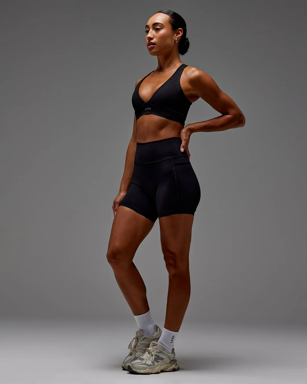 Fusion Ultra High-Rise 6" Short Pockets - Black | LSKD | LSKD