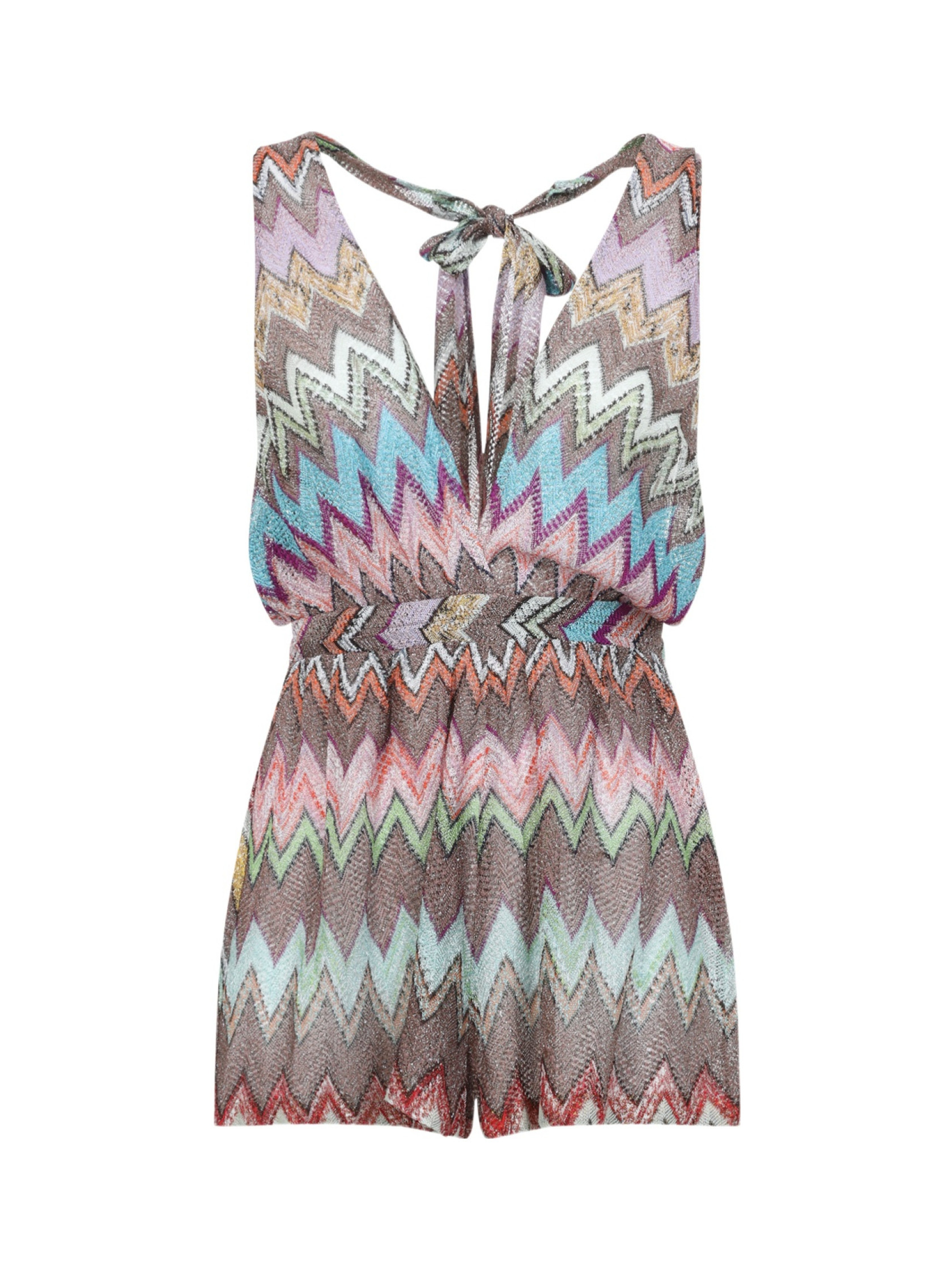 chevron V-neck cover-up | Senser US