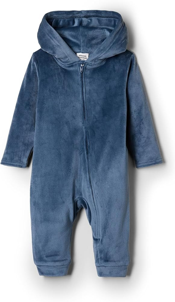 Amazon Essentials x Sofia Grainge Unisex Babies' Velour Hooded Coverall | Amazon (US)