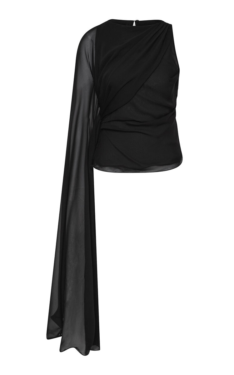 Bailey Silk-Blend Draped Cape Top | Moda Operandi (Global)