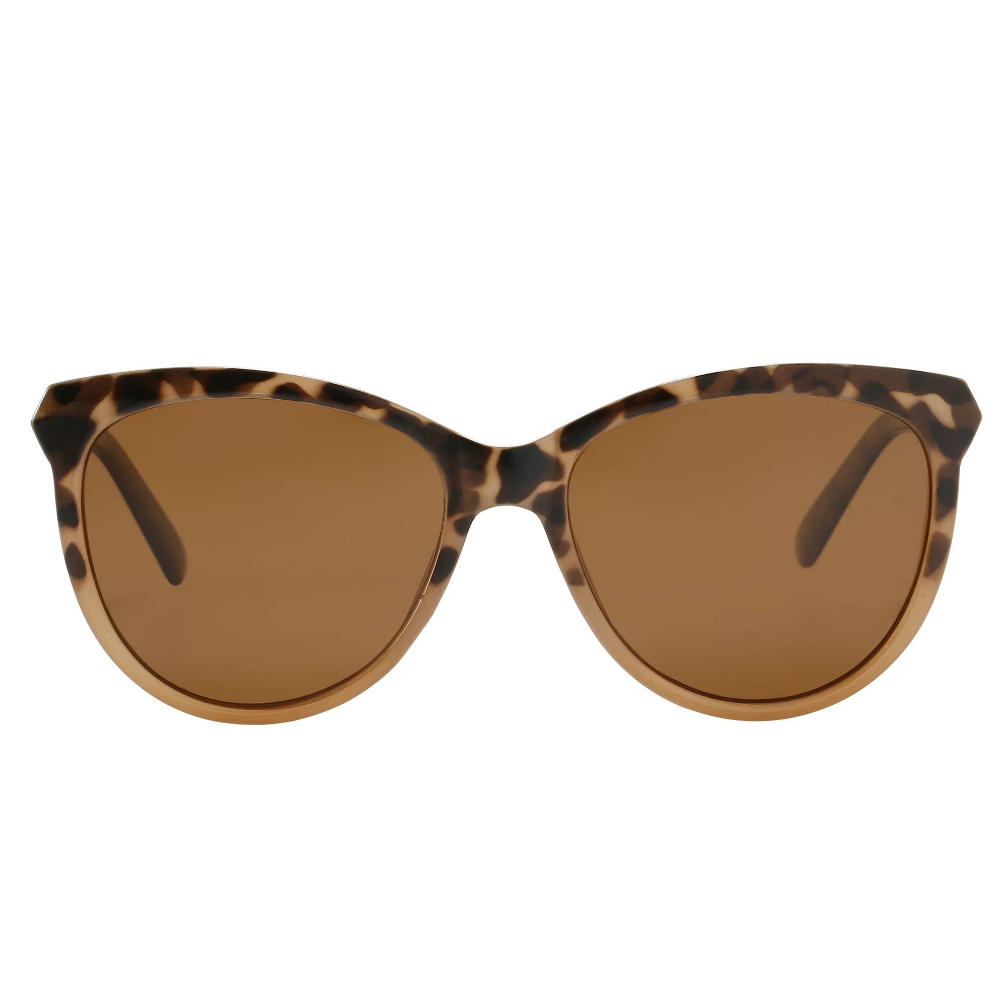 Piranha Eyewear Adelaide Painted Demi Cat Eye Sunglasses with Polarized Brown Lens | Walmart (US)