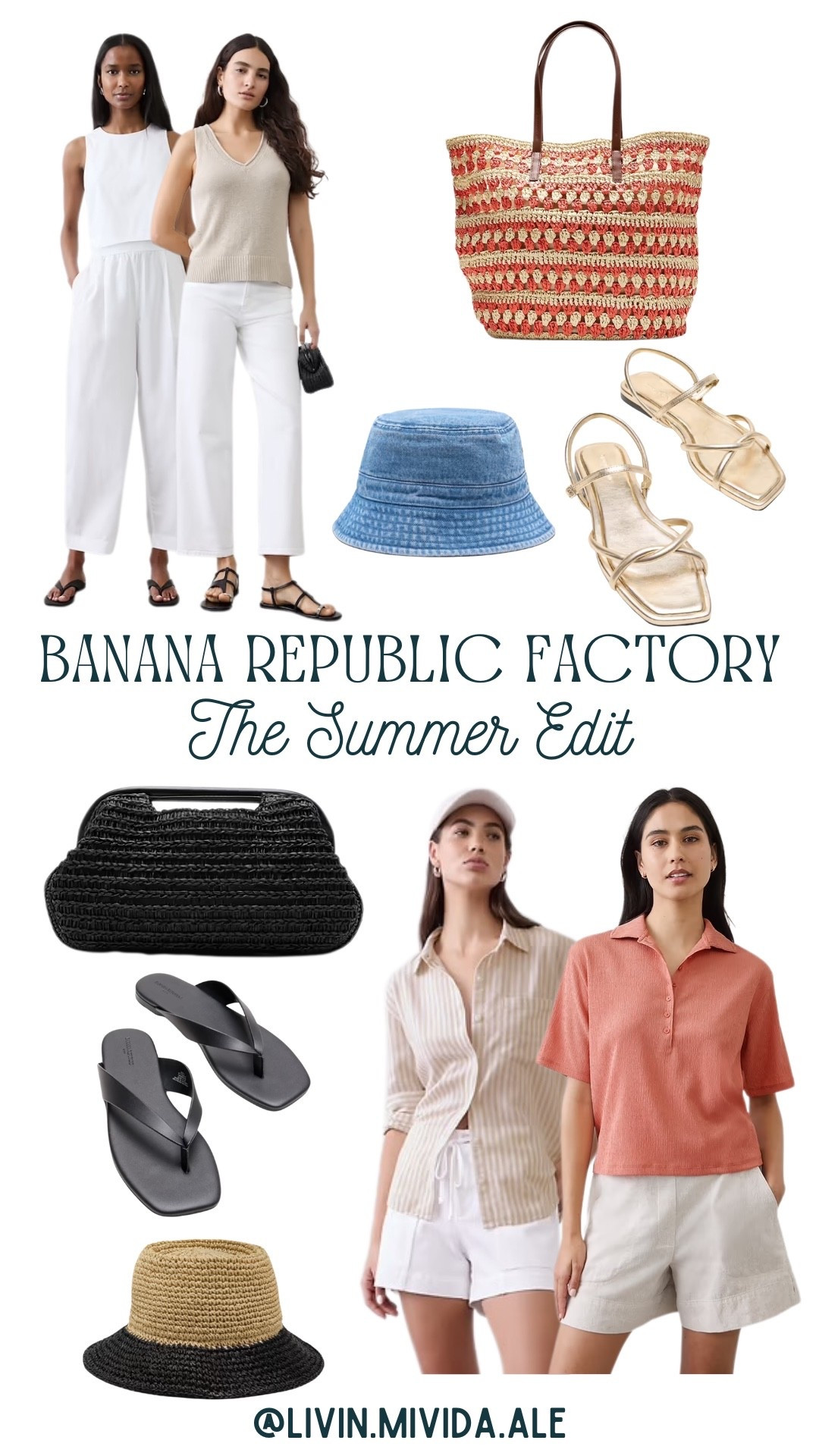 The summer edit ☀️🫶🏼

#bananarepublicfactory #summeressentials #travelessentials #sandals #bags #summeroutfits

#LTKSeasonal #LTKootd #LTKTravel