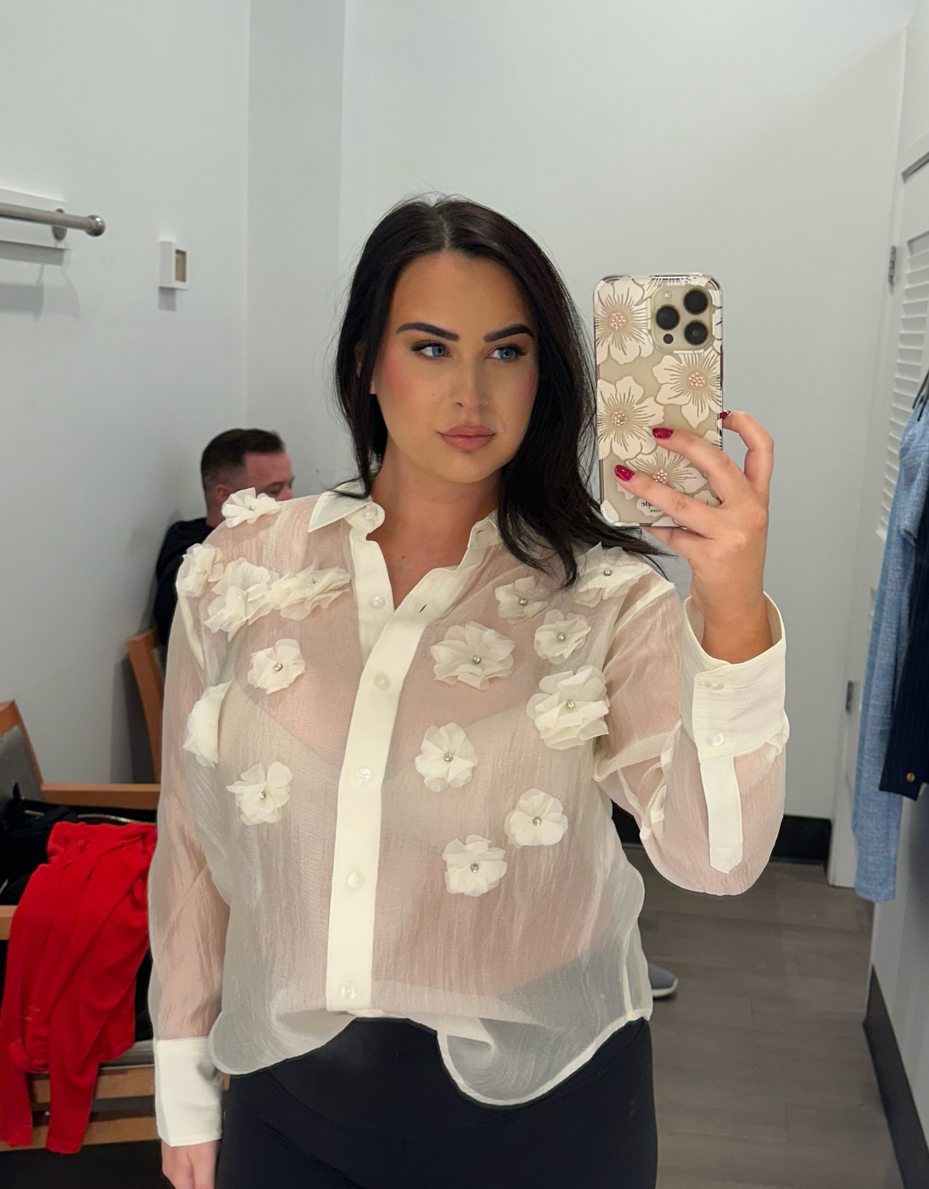 Blouse, white blouse, floral top, Macy’s. 

#LTKFindsUnder100 #LTKWorkwear