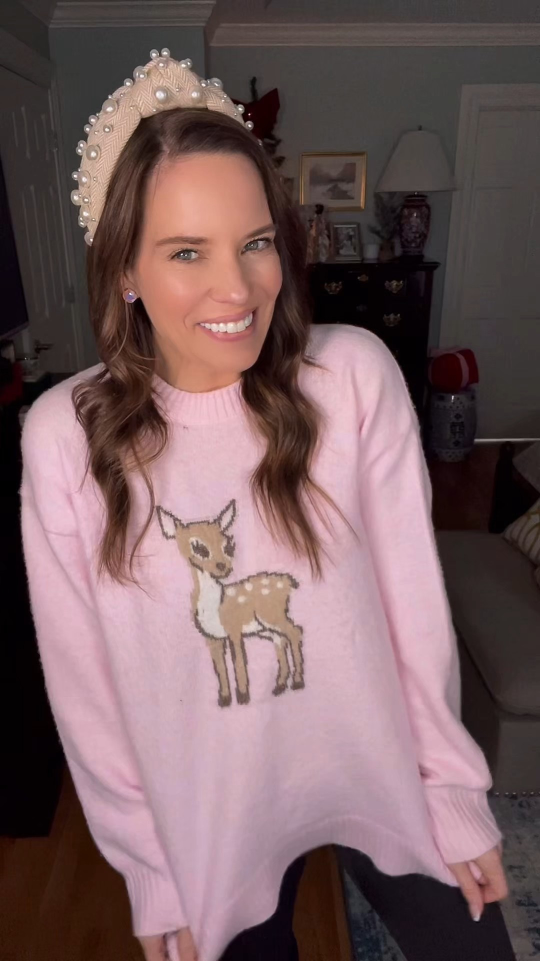 Cozy Cute Winter Outfit with a Sweet Statement 🦌🤍

This cozy winter look is the perfect mix of comfy and cute for everyday wear. The blush pink deer sweater adds a fun, whimsical touch while still feeling soft, cozy, and easy to style. I paired it with high-waisted black leggings for a flattering, effortless fit and finished the look with classic mini UGG boots for warmth and comfort. The pearl headband elevates the outfit just enough to feel polished, even on casual days at home or running errands. This is such a great go-to winter outfit that feels cozy but still put together — perfect for lounging, casual outings, or holiday season wear 🎀✨

Cozy winter outfit, pink sweater outfit, deer sweater, Walmart fashion finds, affordable winter fashion, casual winter outfit, leggings outfit women, high waisted leggings, comfy everyday outfit, UGG mini boots outfit, cozy chic style, pearl headband outfit, casual holiday outfit, winter loungewear, at home outfit ideas, cute winter look, budget friendly fashion, cozy casual wear, everyday winter style

#LTKFindsUnder50 #LTKHoliday #LTKFindsUnder100