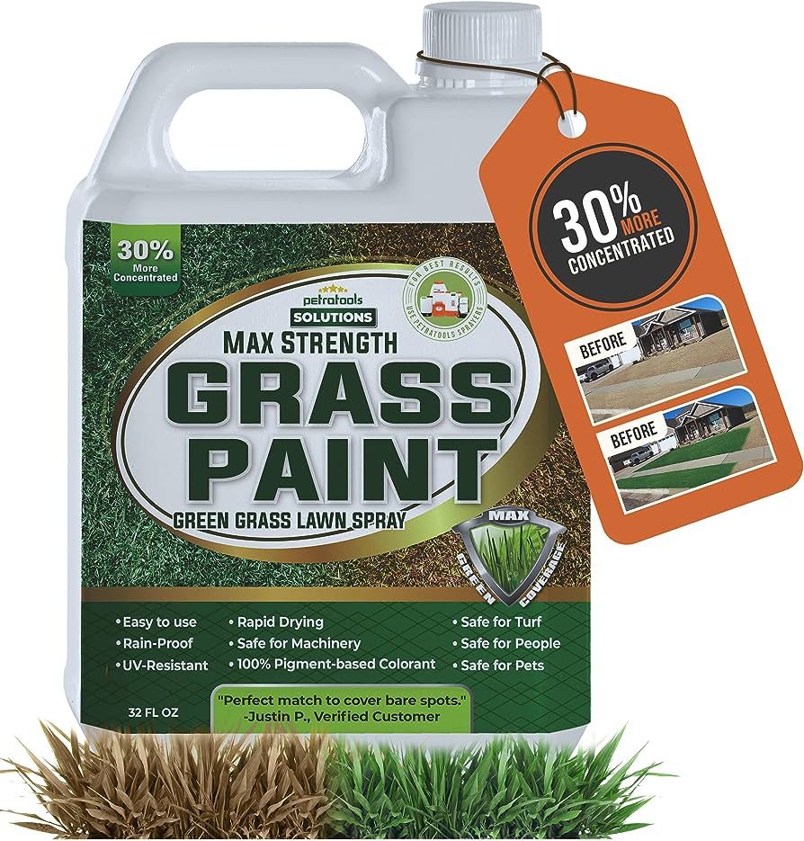 PetraTools Grass Paint Max Strength, Green Grass Lawn Spray & Dog Spot Repair, Lawn Paint, Spray ... | Amazon (US)