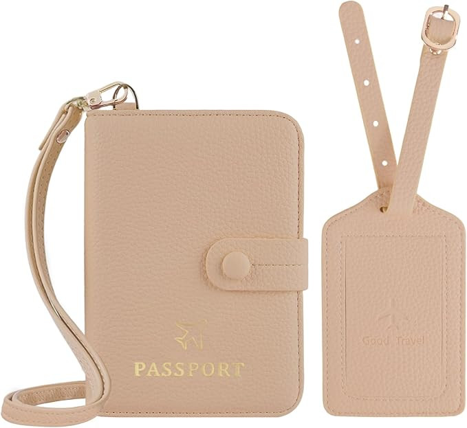 Passport Holder RFID Protected Wallet and Luggage Tag with Protection Cover Travel Accessories Le... | Amazon (US)